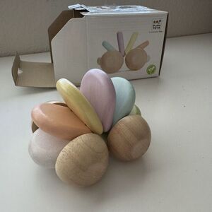 PlanToys Baby Wooden Car Rainbow Color Toy Sensory Slinky Babies Sustainable